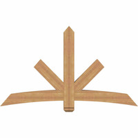 72"W x 42"H x 5 1/2"D x 5 1/2"F, 14/12 Pitch, Alberta Smooth Timber Gable Bracket, Western Red Cedar