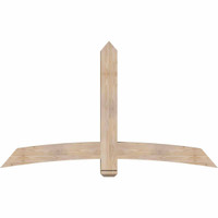 72"W x 42"H x 5 1/2"D x 5 1/2"F, 14/12 Pitch, Bellingham Smooth Timber Gable Bracket, Douglas Fir