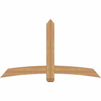 72"W x 42"H x 5 1/2"D x 5 1/2"F, 14/12 Pitch, Bellingham Smooth Timber Gable Bracket, Western Red Cedar