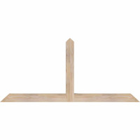60"W x 27"H x 3 1/2"D x 3 1/2"F, 11/12 Pitch, Portland Smooth Timber Gable Bracket, Douglas Fir