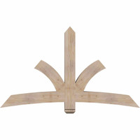 72"W x 42"H x 5 1/2"D x 5 1/2"F, 14/12 Pitch, Davenport Smooth Timber Gable Bracket, Douglas Fir