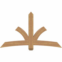72"W x 42"H x 5 1/2"D x 5 1/2"F, 14/12 Pitch, Davenport Smooth Timber Gable Bracket, Western Red Cedar