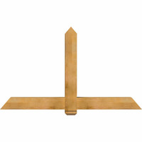 72"W x 42"H x 06"D x 6"F, 14/12 Pitch, Eugene Rough Sawn Timber Gable Bracket, Western Red Cedar