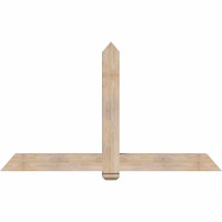 72"W x 42"H x 5 1/2"D x 5 1/2"F, 14/12 Pitch, Eugene Smooth Timber Gable Bracket, Douglas Fir