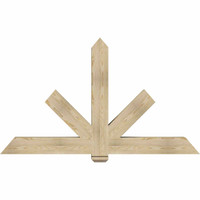 72"W x 42"H x 06"D x 6"F, 14/12 Pitch, Kennewick Rough Sawn Timber Gable Bracket, Douglas Fir