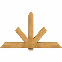 72"W x 42"H x 06"D x 6"F, 14/12 Pitch, Kennewick Rough Sawn Timber Gable Bracket, Western Red Cedar