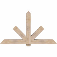72"W x 42"H x 5 1/2"D x 5 1/2"F, 14/12 Pitch, Kennewick Smooth Timber Gable Bracket, Douglas Fir