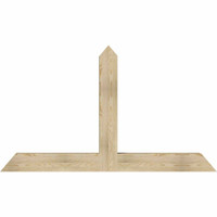 72"W x 42"H x 06"D x 6"F, 14/12 Pitch, Portland Rough Sawn Timber Gable Bracket, Douglas Fir