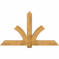 72"W x 42"H x 06"D x 6"F, 14/12 Pitch, Redmond Rough Sawn Timber Gable Bracket, Western Red Cedar
