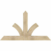 72"W x 42"H x 06"D x 6"F, 14/12 Pitch, Richland Rough Sawn Timber Gable Bracket, Douglas Fir