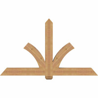 72"W x 42"H x 5 1/2"D x 5 1/2"F, 14/12 Pitch, Redmond Smooth Timber Gable Bracket, Western Red Cedar