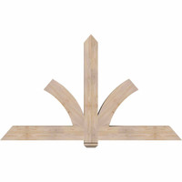 72"W x 42"H x 5 1/2"D x 5 1/2"F, 14/12 Pitch, Redmond Smooth Timber Gable Bracket, Douglas Fir