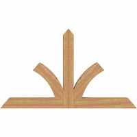 72"W x 42"H x 5 1/2"D x 5 1/2"F, 14/12 Pitch, Richland Smooth Timber Gable Bracket, Western Red Cedar