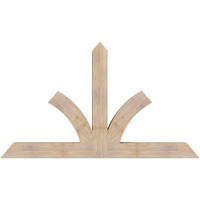 72"W x 42"H x 5 1/2"D x 5 1/2"F, 14/12 Pitch, Richland Smooth Timber Gable Bracket, Douglas Fir