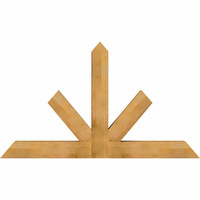 72"W x 42"H x 06"D x 6"F, 14/12 Pitch, Saratoga Rough Sawn Timber Gable Bracket, Western Red Cedar