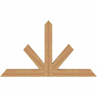 72"W x 42"H x 5 1/2"D x 5 1/2"F, 14/12 Pitch, Saratoga Smooth Timber Gable Bracket, Western Red Cedar