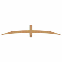 84"W x 14"H x 3 1/2"D x 3 1/2"F, 04/12 Pitch, Bellingham Smooth Timber Gable Bracket, Western Red Cedar