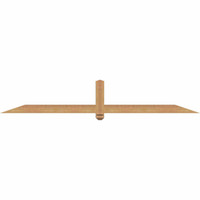84"W x 14"H x 3 1/2"D x 3 1/2"F, 04/12 Pitch, Eugene Smooth Timber Gable Bracket, Western Red Cedar