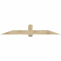 84"W x 14"H x 04"D x 6"F, 04/12 Pitch, Eugene Rough Sawn Timber Gable Bracket, Douglas Fir