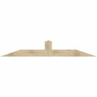 84"W x 14"H x 04"D x 6"F, 04/12 Pitch, Portland Rough Sawn Timber Gable Bracket, Douglas Fir