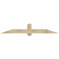 84"W x 14"H x 06"D x 6"F, 04/12 Pitch, Eugene Rough Sawn Timber Gable Bracket, Douglas Fir