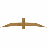 84"W x 17"H x 04"D x 6"F, 05/12 Pitch, Bellingham Rough Sawn Timber Gable Bracket, Western Red Cedar