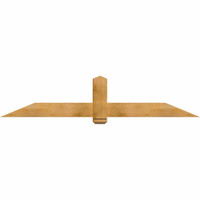 84"W x 17"H x 04"D x 6"F, 05/12 Pitch, Eugene Rough Sawn Timber Gable Bracket, Western Red Cedar