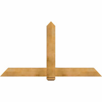 72"W x 39"H x 04"D x 6"F, 13/12 Pitch, Eugene Rough Sawn Timber Gable Bracket, Western Red Cedar