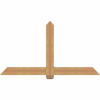 72"W x 39"H x 3 1/2"D x 5 1/2"F, 13/12 Pitch, Eugene Smooth Timber Gable Bracket, Western Red Cedar
