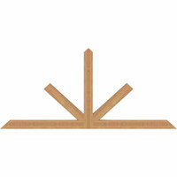 72"W x 33"H x 3 1/2"D x 3 1/2"F, 11/12 Pitch, Saratoga Smooth Timber Gable Bracket, Western Red Cedar