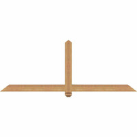 72"W x 27"H x 3 1/2"D x 3 1/2"F, 09/12 Pitch, Eugene Smooth Timber Gable Bracket, Western Red Cedar