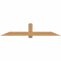 84"W x 17"H x 5 1/2"D x 5 1/2"F, 05/12 Pitch, Eugene Smooth Timber Gable Bracket, Western Red Cedar