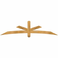 84"W x 21"H x 04"D x 4"F, 06/12 Pitch, Alberta Rough Sawn Timber Gable Bracket, Western Red Cedar