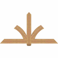 72"W x 39"H x 3 1/2"D x 5 1/2"F, 13/12 Pitch, Redmond Smooth Timber Gable Bracket, Western Red Cedar