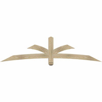 84"W x 21"H x 04"D x 4"F, 06/12 Pitch, Davenport Rough Sawn Timber Gable Bracket, Douglas Fir