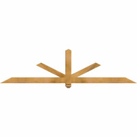 84"W x 21"H x 3 1/2"D x 3 1/2"F, 06/12 Pitch, Kennewick Smooth Timber Gable Bracket, Western Red Cedar