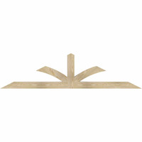 84"W x 21"H x 04"D x 4"F, 06/12 Pitch, Richland Rough Sawn Timber Gable Bracket, Douglas Fir