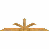 84"W x 21"H x 04"D x 4"F, 06/12 Pitch, Richland Rough Sawn Timber Gable Bracket, Western Red Cedar