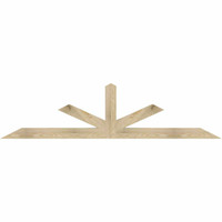 84"W x 21"H x 04"D x 4"F, 06/12 Pitch, Saratoga Rough Sawn Timber Gable Bracket, Douglas Fir