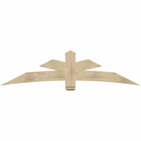 84"W x 21"H x 04"D x 6"F, 06/12 Pitch, Alberta Rough Sawn Timber Gable Bracket, Douglas Fir
