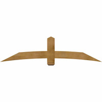 84"W x 21"H x 04"D x 6"F, 06/12 Pitch, Bellingham Rough Sawn Timber Gable Bracket, Western Red Cedar
