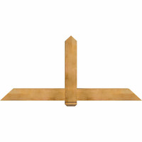 72"W x 33"H x 06"D x 6"F, 11/12 Pitch, Eugene Rough Sawn Timber Gable Bracket, Western Red Cedar