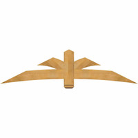 84"W x 21"H x 04"D x 6"F, 06/12 Pitch, Davenport Rough Sawn Timber Gable Bracket, Western Red Cedar