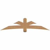 84"W x 21"H x 3 1/2"D x 5 1/2"F, 06/12 Pitch, Davenport Smooth Timber Gable Bracket, Western Red Cedar