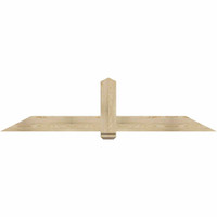 84"W x 21"H x 04"D x 6"F, 06/12 Pitch, Eugene Rough Sawn Timber Gable Bracket, Douglas Fir