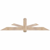 84"W x 21"H x 3 1/2"D x 5 1/2"F, 06/12 Pitch, Kennewick Smooth Timber Gable Bracket, Douglas Fir