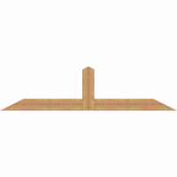 84"W x 21"H x 3 1/2"D x 5 1/2"F, 06/12 Pitch, Portland Smooth Timber Gable Bracket, Western Red Cedar