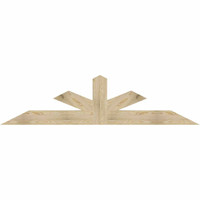 84"W x 21"H x 04"D x 6"F, 06/12 Pitch, Saratoga Rough Sawn Timber Gable Bracket, Douglas Fir