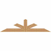 84"W x 21"H x 3 1/2"D x 5 1/2"F, 06/12 Pitch, Saratoga Smooth Timber Gable Bracket, Western Red Cedar