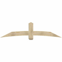 84"W x 21"H x 06"D x 6"F, 06/12 Pitch, Bellingham Rough Sawn Timber Gable Bracket, Douglas Fir